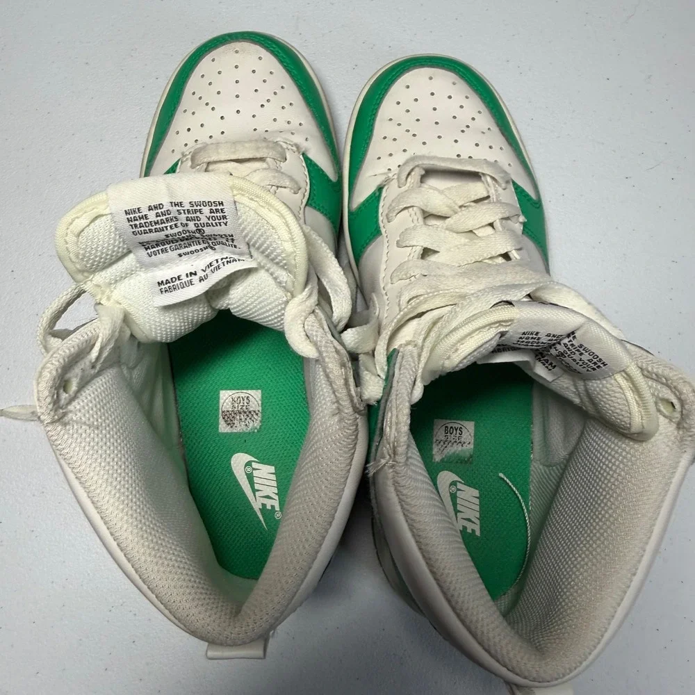 Nike‎ Dunk High 5.5Y Phantom Stadium Green Leather Sneakers DB2179-105